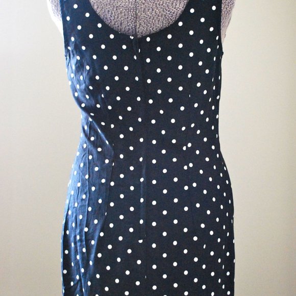 90s black and white polka dot mini dress (S/M) - Picture 6 of 7